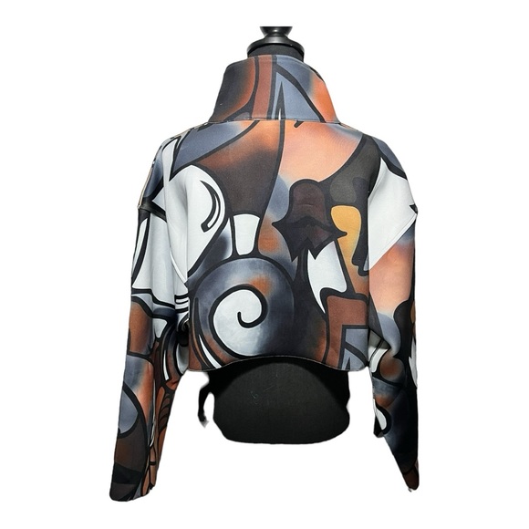 AKIRA main squeeze reversible printed scuba sweatshirt - Picture 2 of 6